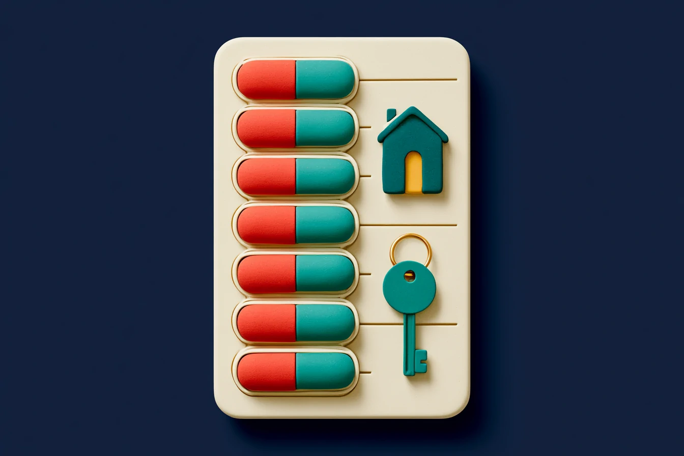 Matte-clay booking page for scheduling real estate showings, showing the available showing slots synced with the agent's calendar