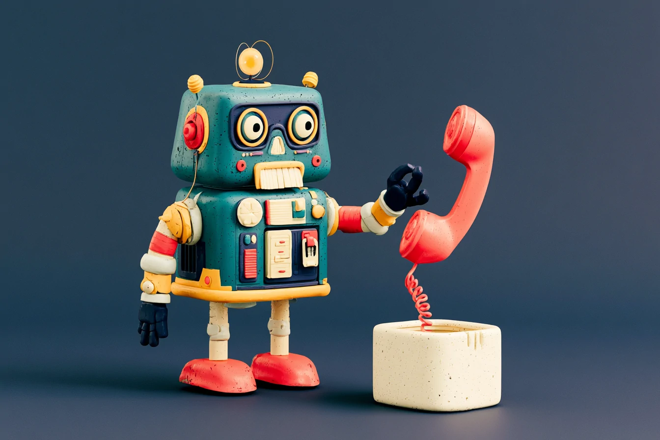 Call overflow: a call bounces off a busy phone and an AI node catches it instead of dropping into voicemail