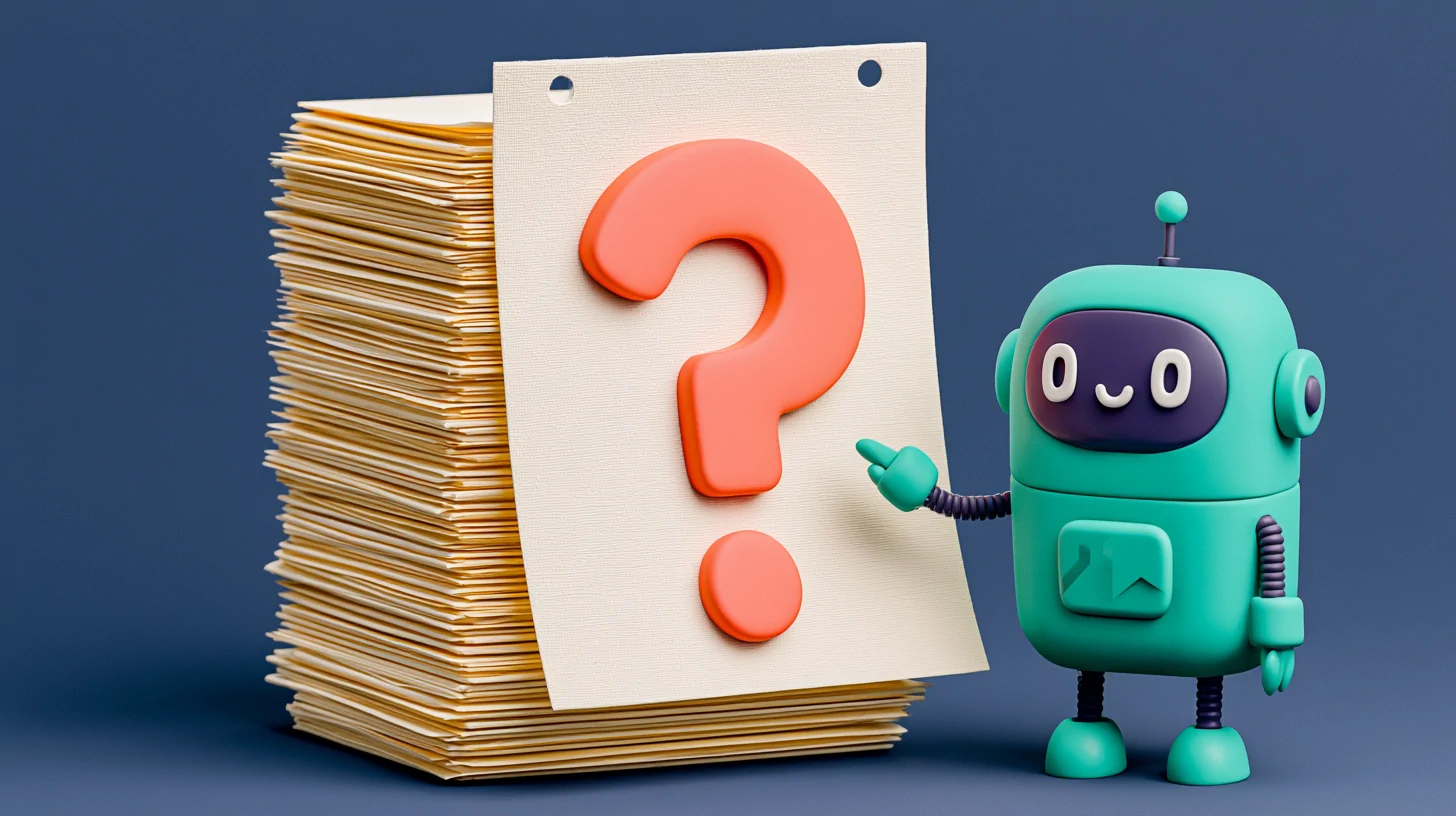 AI agent for accounting firms checking the firm's knowledge base with RAG to answer a repeat question, on a matte navy background