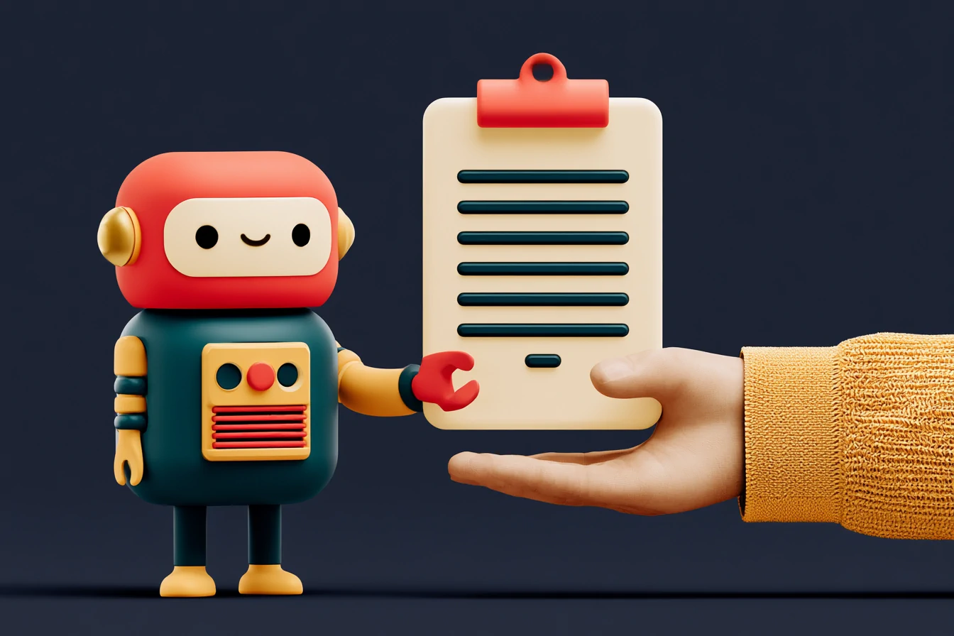 The hybrid model in action: a conversation moves from the AI assistant to a team member without interruption, with the customer's history visible