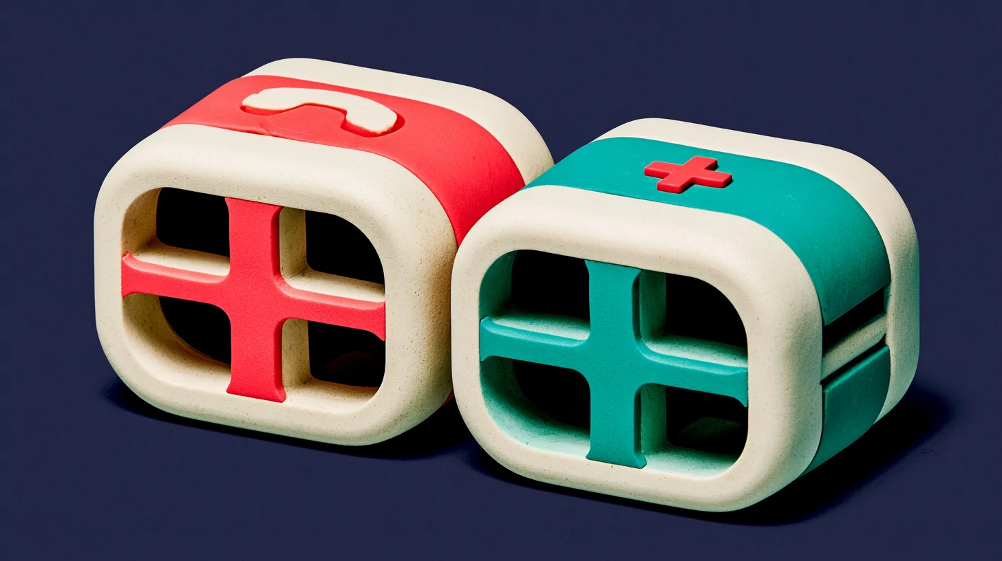 A translucent matte 3D revenue bucket with two cracks — a missed call and a no-show — leaking coral threads, on a navy background