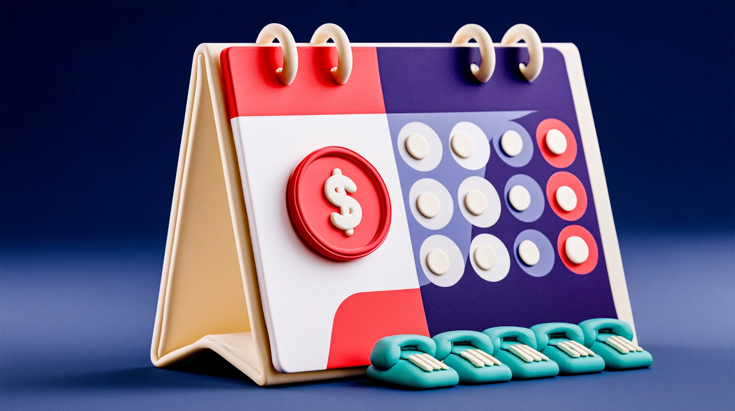 Matte clay scale on which the value of several new customers weighs far more than the monthly price of an AI receptionist, represented by a coral coin