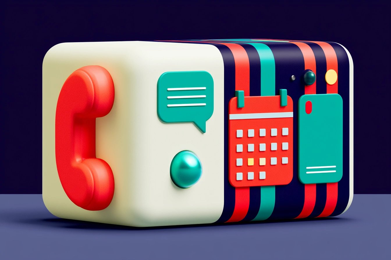 Cost of separate tools vs an all-in-one platform: a clay scale with four coral invoice cards on one pan and a solid teal plan block on the other, tipping toward the single plan, on a navy background